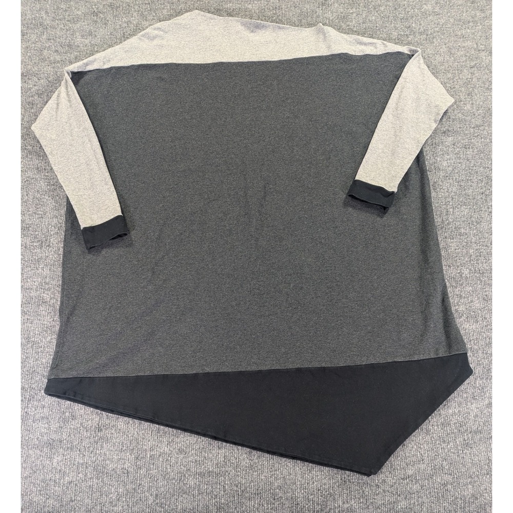 NON+ Minimalist Color Block Cotton Blend Tunic Women's One‎ Size Black Gray